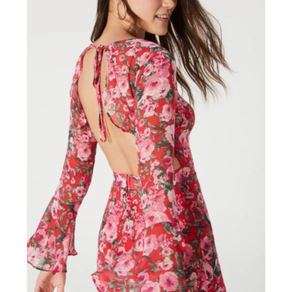 B Darlin | Open-Back Floral-Print Dress
